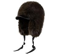 BSYLOO Sombrero de cazador de invierno acogedor de piel sintética Ushanka para una calidez y estilo incomparables para climas fríos, marrón, S-L