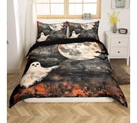 BSYYZQC Funda Nórdica Cama 135 Diablillo Funda de Edredón 200x200 Luna Juego de Funda Nórdica de Microfibra Suave con Cremallera y 2 Fundas de Almohada 50x75