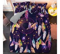 BSYYZQC Funda Nórdica Cama 180 Plumas Funda de Edredón 260x240 AtrapasueñOs Juego de Funda Nórdica de Microfibra Suave con Cremallera y 2 Fundas de Almohada 50x75