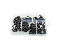 BSZCXBVMP Ganchos metálicos para techo, Ganchos for tazas atornillados, 66 piezas, multicolor for techo, cocina, planta colgante, 3/4-1 1/2"(Black Plated)