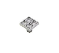 BSZCXBVMP Pomos de cristal para cajones, Perillas de cajón aleación zinc cristal en forma U diamante doble agujero multicolor 32-128 mm 5 piezas(B Silver Single Hole)