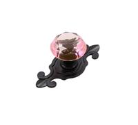 BSZCXBVMP Pomos de cristal para cajones, Perillas de cristal for cajones, 4 Uds., multicolor, 70x30x31mm, tipo taladro artístico for armario y(Schwarz,Roze)