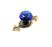 BSZCXBVMP Pomos de cristal para cajones, Perillas de cristal for cajones, 4 Uds., multicolor, 70x30x31mm, tipo taladro artístico for armario y(Bronze,Blu)