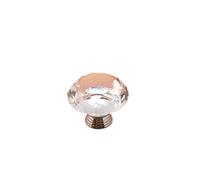 BSZCXBVMP Pomos de cristal para cajones, Tiradores de cristal for cajones, 6 unidades, 40 mm, orificio único, diamante, multicolor(Transparent)