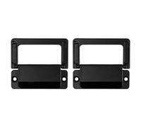 BSZCXBVMP Tiradores ocultos para armarios con borde para el Tirador de cajón gabinete oculto aleación zinc negro 74x40 mm 1/2/4/6 piezas(2pcs)