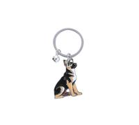 BT Bear Llavero de metal con etiqueta de identificación para perro, llavero de bolsa