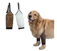 BT Bear Manga de recuperación de cirugía de perro para patas delanteras, protector de codo para evitar lamer heridas, codera, protector de articulaciones de cadera para perros (leopardo marrón, XXL)