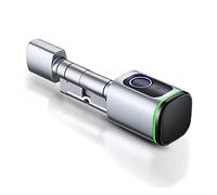 BT - Cerradura de puerta inteligente con huella dactilar, cerradura electrónica sin llave, compatible con huella dactilar, tarjeta IC, desbloqueo mecánico, bloqueo automático alto para casa, oficina