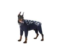 BT Oso Perro Ropa de Invierno de Forro Polar Extra Cálido, Pijama con Cremallera para Mascotas Cozy Onesie Mono PJS para Perros Pequeños y Medianos (M, Azul)