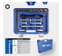 BT Por KS TOOLS Juego De Llaves De 1/2", 25 Piezas, Juego De Carracas