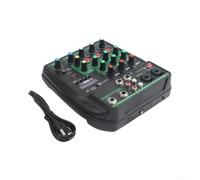BT Wireless DJ Mixer Interfaz de grabación USB de 4 canales (verde)