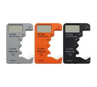 BT189 Probador de batería portátil con pantalla digital LCD diseñado para pruebas de batería de 9 V, AA, AAA, pila de botón y banco de energía (negro)