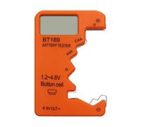 BT189 - Probador de batería ultra pequeño 9V LCD digital 62 x 14 x 92 mm Bt189 para ultra pequeño adecuado para el hogar proporcionando lecturas fáciles y precisas (naranja)