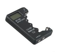 BT189 - Probador de batería ultra pequeño con pantalla digital LCD para baterías de botón AA AAA de 9 V y detección de banco de energía, naranja/negro/gris (negro)