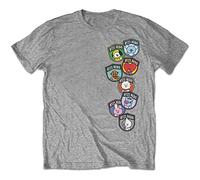 Bt21 - T-Shirt # Xl Unisex Grey # Badges