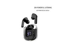 (BT30 Negro) Auriculares Bluetooth inalámbricos transparentes con cancelación de ruido estéreo digitales