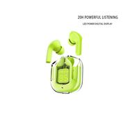 (BT30 Verde) Auriculares Bluetooth inalámbricos transparentes con cancelación de ruido estéreo digitales