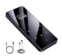 BT5.0 Reproductor de MP3 digital HiFi con panel táctil de 1.8 pulgadas, soporte de música sin pérdidas, grabación micro SD de 128 GB, reloj despertador con radio FM