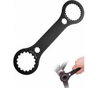 BTACGWP Llave Centerlock Bicicleta 2 en 1, Aleación Aluminio Negro, Herramienta Disco Freno Shimano, Llave Pedalier BB44 BB46, Mantenimiento Preciso y Seguro