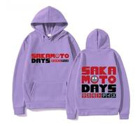 BTAISYDE Sudadera con Capucha Anime Sakamoto Days, Sudadera Unisex con Capucha Y Bolsillos, Estilo Harajuku (Purple,3XL)