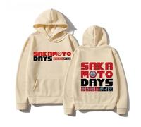 BTAISYDE Sudadera con Capucha Anime Sakamoto Days, Sudadera Unisex con Capucha Y Bolsillos, Estilo Harajuku (Khaki,XXL)