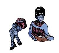 BTAKANPP Broche de barra esmaltada europea y de Halloween, accesorio de insignia de goteo de metal, pequeño regalo, dragón separado, Azul, talla única