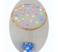 BTBEMO luces led inalámbricas, bobina de inducción grande de 200mm y 18PCS coloridas mini luces led para kits de arte y artesanía Añadir diversión de vida