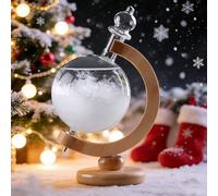 BTBHIHO Pronóstico del tiempo de cristal, cristal de tormenta, botella esférica de pronóstico del tiempo, bola de cristal decorativa, pronóstico del tiempo, regalo creativo para oficina, escritorio