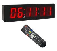 Btbsign Reloj de pared LED temporizador cuenta regresiva for escapar del tiempo discurso escolar 2 pulgadas 6 dígitos rojo Control Remoto