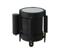 BTBTB Cinta de advertencia de peligro, cinturón de barrera retráctil para aislamiento, barandilla retráctil, advertencia de construcción para conos de seguridad (negro, 5 m)