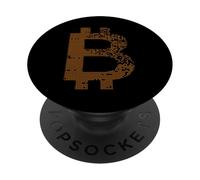 BTC Crypto Bitcoin Dinero Blockchain Moneda Cartera Regalo PopSockets PopGrip Adhesivo