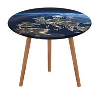 BTCOWZRV Earth from Space Europe - Manteles impermeables a prueba de aceite para mesas de 40 a 51 pulgadas, mantel elástico de cocina, mantel redondo sin arrugas para fiestas, bodas, comedor