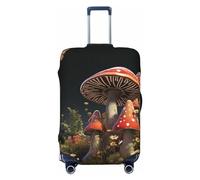 BTCOWZRV Funda de equipaje con estampado de hongos estilo cuento de hadas, a prueba de polvo, funda elástica para equipaje de viaje, protector de maleta, fundas de equipaje para equipaje de 18 a 32