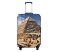 BTCOWZRV Funda de equipaje con estampado de pirámides de Egipto, a prueba de polvo, funda elástica para equipaje de viaje, protector de maleta, fundas de equipaje de 18 a 32 pulgadas, Negro, Large
