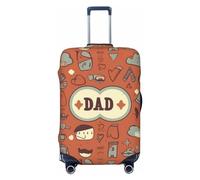 BTCOWZRV Funda de equipaje con estampado "I Love Dad" a prueba de polvo, funda elástica para equipaje de viaje, protector de maleta, fundas de equipaje para equipaje de 18 a 32 pulgadas, Negro, Small