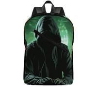 BTCOWZRV Mochila de viaje para laptop para hombres y mujeres, mochila casual de ataque de piratas informáticos, mochila de viaje ajustable y ligera, color negro, talla única, mochilas de viaje, Negro,
