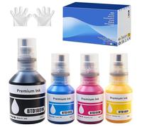 BTD180 BTD-180 Tinta Compatible con Brother BTD 180 Cartucho de Tinta Multipack para DCP-T780DW DCP-T580DW DCP-T583DW / DCPT780DW DCPT580DW DCPT583DW Drucker (4 Pack BK/C/M/Y)