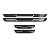 BTDLE Acero Inoxidable Pegatinas Umbral de Puerta de Coche Protector para Fuga (Y50) 1. Gen, 4 Piezas Antiarañazos Tira Protector de Pedal Antideslizante,A/Black Titanium Brushed