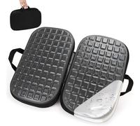 BTDZDD Jumbo Cojín de Gel para Silla, cojín antiescaras - Cojín para Silla de Oficina, cojín elástico para el Apoyo del Asiento, para aliviar la Fatiga de la ANC (Negro Completo, 50 x 43 x 5 cm)