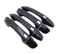 BTEDSXC Cubierta Manija Puerta Compatible with VW For Touran For MK2 5T 2015-2019 2020 2021 2022 Carbon Fiber Door Handle Cover Trim Car Protective Accessories Stickers
