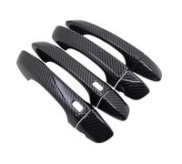 BTEDSXC Cubierta Manija Puerta Compatible with VW For Touran For MK2 5T 2015-2019 2020 2021 2022 Carbon Fiber Door Handle Cover Trim Car Protective Accessories Stickers