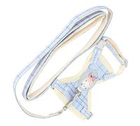 BTER Arnés para Gatos con Correa, fácil(Blue Plaid, 1.5cm (Suitable for 7-16 kg))