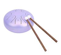 BTER Tambor de Lengua de Acero, 8 Notas, Mini Tambor etéreo Profesional sin Preocupaciones de 5.5 Pulgadas con Bolsa de Mano, Tambor de Mano de Cuerno de Acero al Carbono, Tambor de Tanque(Púrpura)