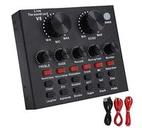 BTER Tarjeta de Sonido en Vivo, Cambiador de Voz Bluetooth portátil con múltiples Efectos de Sonido, Mezclador de Audio para Juegos Ajustable para transmisión en Vivo, Canto, grabación