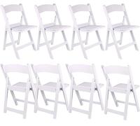 BTExpert Silla Plegable de Resina, Asiento Acolchado de Vinilo, Capacidad de Peso de 1000 Libras, para Interiores y Exteriores, Juego Ligero para el hogar, Eventos, Fiestas, Picnic, Cocina, Comedor,