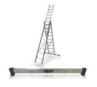 BTF | Base Estabilizadora Escaleras Industriales 110 cm de Largo, Perfil 65x25 mm | Distancia Entre Agujeros 435 ± 5 mm | 2 o 3 tramos por Encima de los 3,0 Metros de Alto. BTF-BEST110