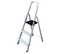 BTF - Escalera Tijera Plegable - 3 Peldaños en Aluminio - Escaleras plegables aluminio - Hecho en Europa - Portátil y plegable. BTF-TJL103