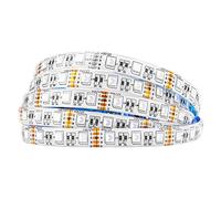 BTF-LIGHTING 16.4ft 5M 5050 RGBW 4 in 1 RGB+blanco frio tira de led Mezclado color 60leds/m IP65 impermeable en silicona 300LEDs Cinta de led DC12v