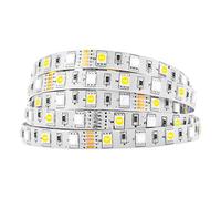 BTF-LIGHTING 16.4ft 5M 5050 RGBWW RGB+blanco cálido tira de led Mezclado color 60leds/m IP30 No impermeable 300LEDs Cinta de led DC12v