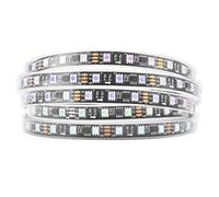 BTF-LIGHTING 16.4ft 5m DC12V WS2811 300LEDs 60pixels/m impermeable IP67 Negro PCB Flexible direccionable tira de led Sueño Color